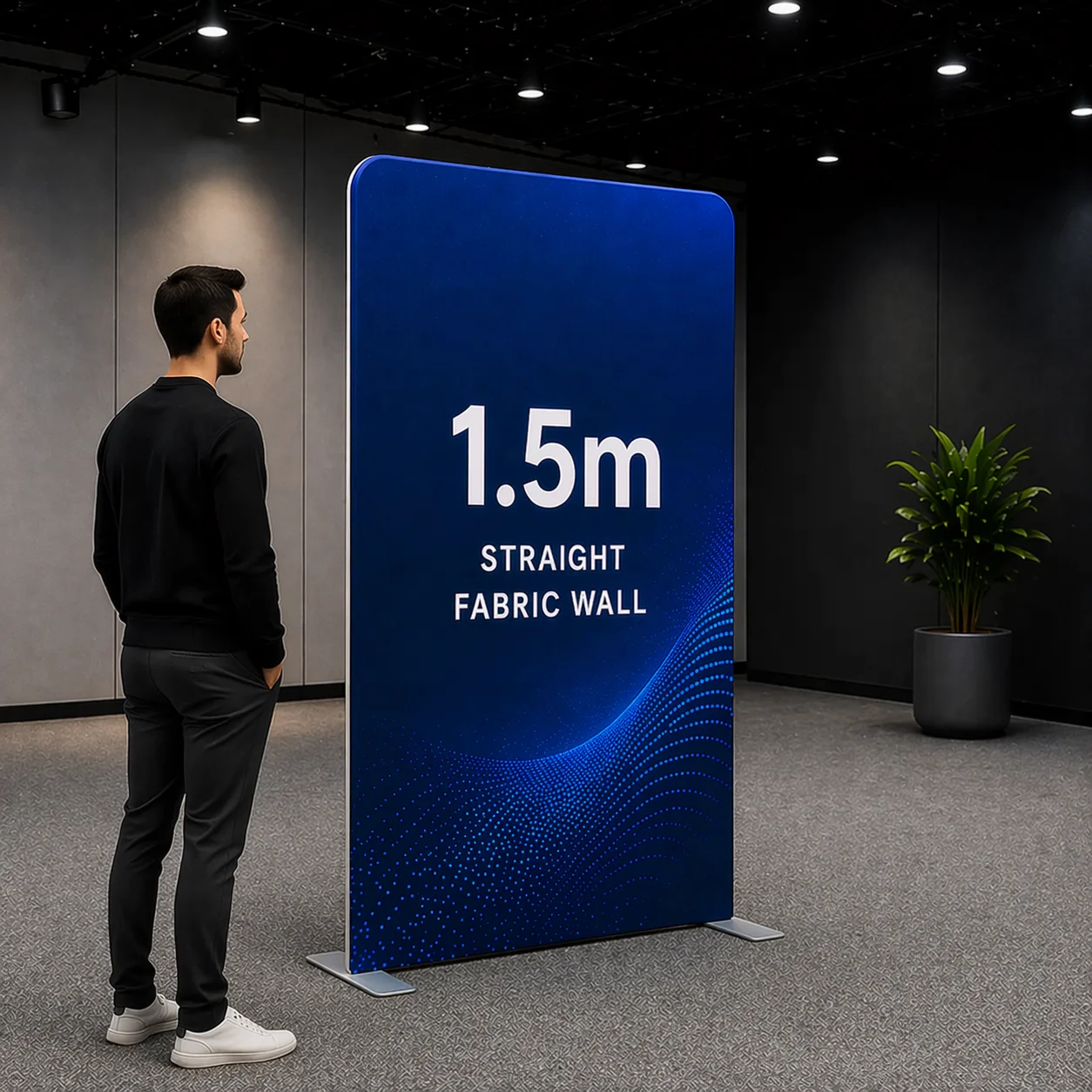 1500 straight fabric wall