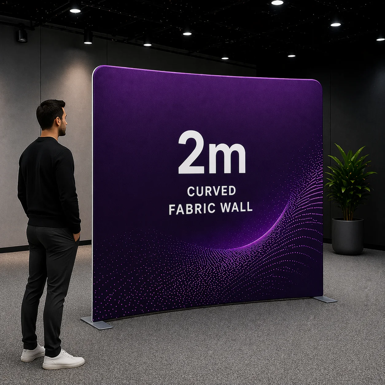 2000 curved fabric wall