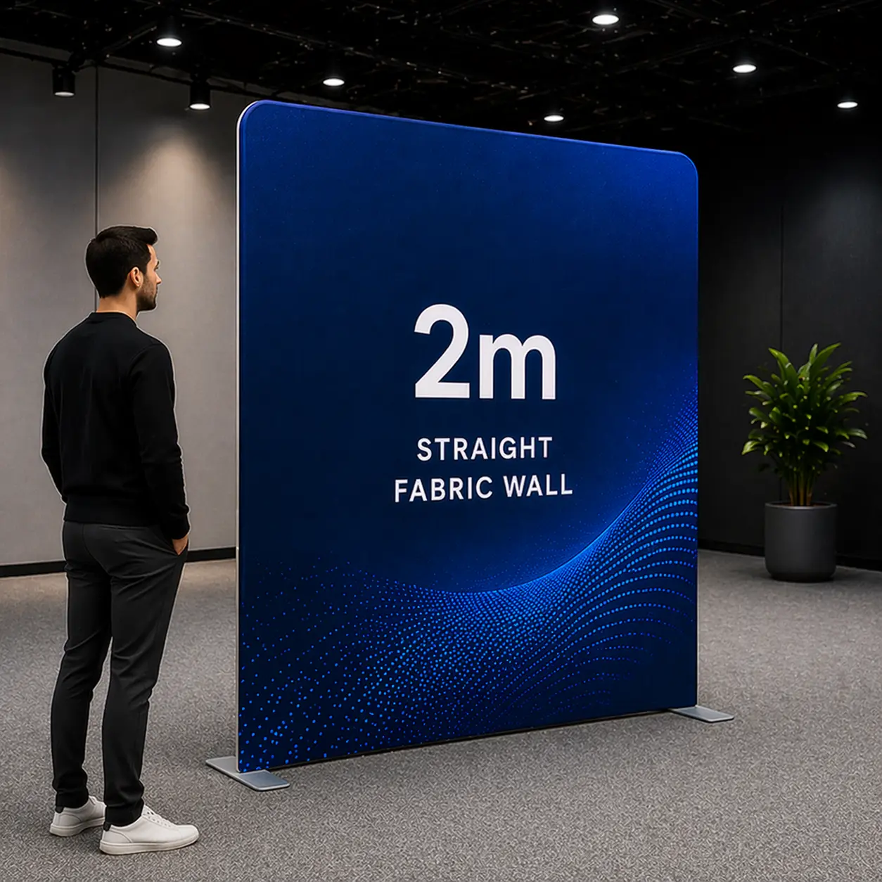 2000 straight fabric wall