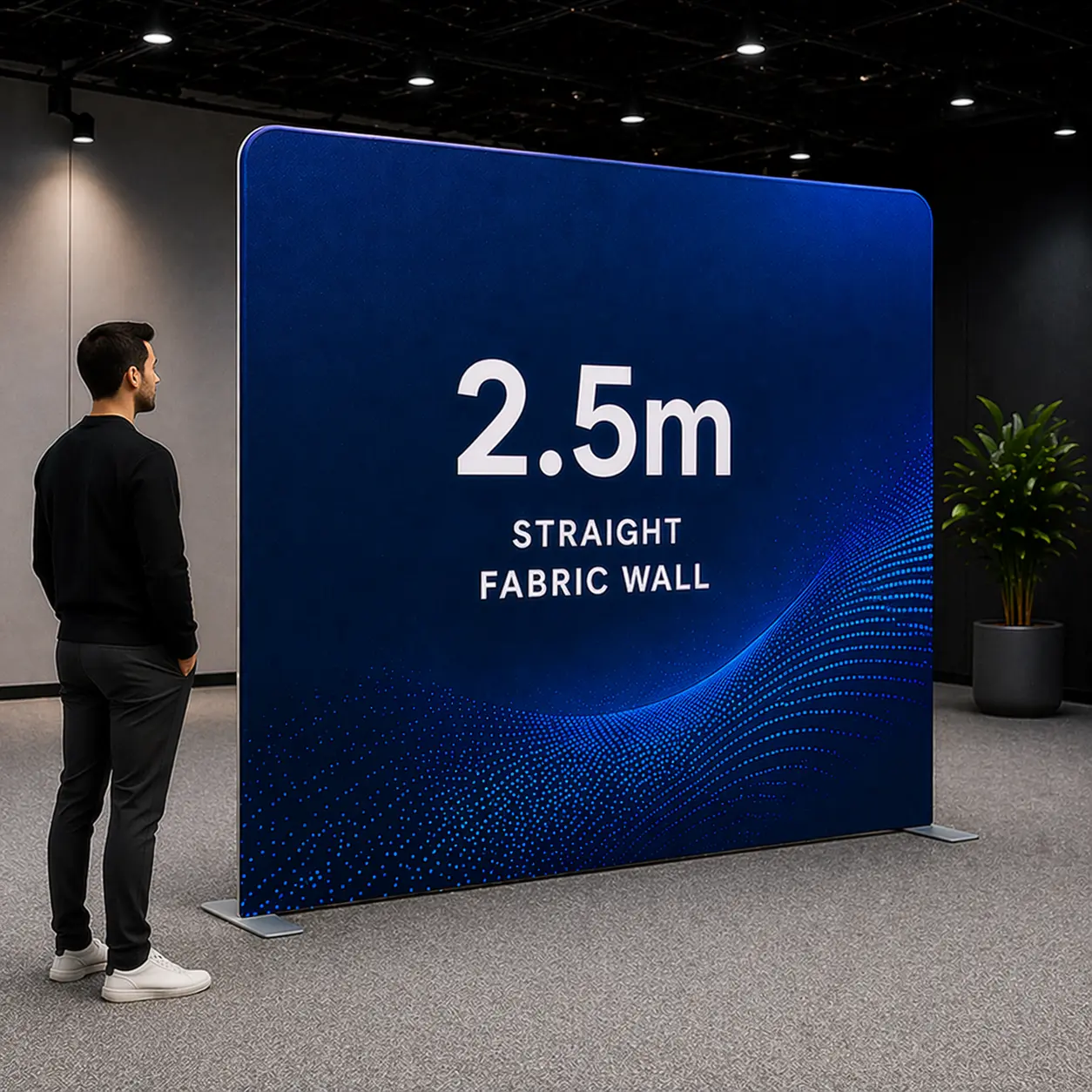 2500 straight fabric wall