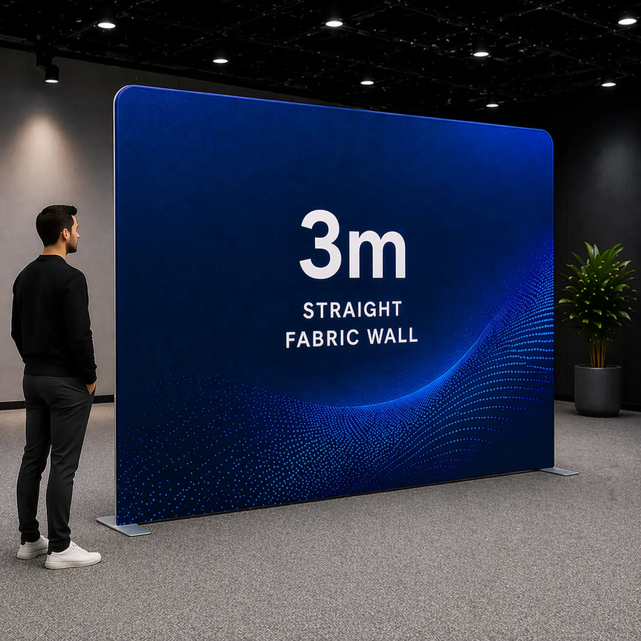 3000 straight fabric wall