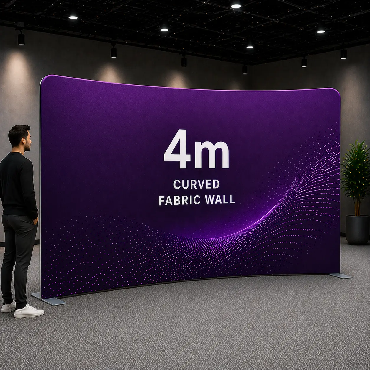 4000 curved fabric wall