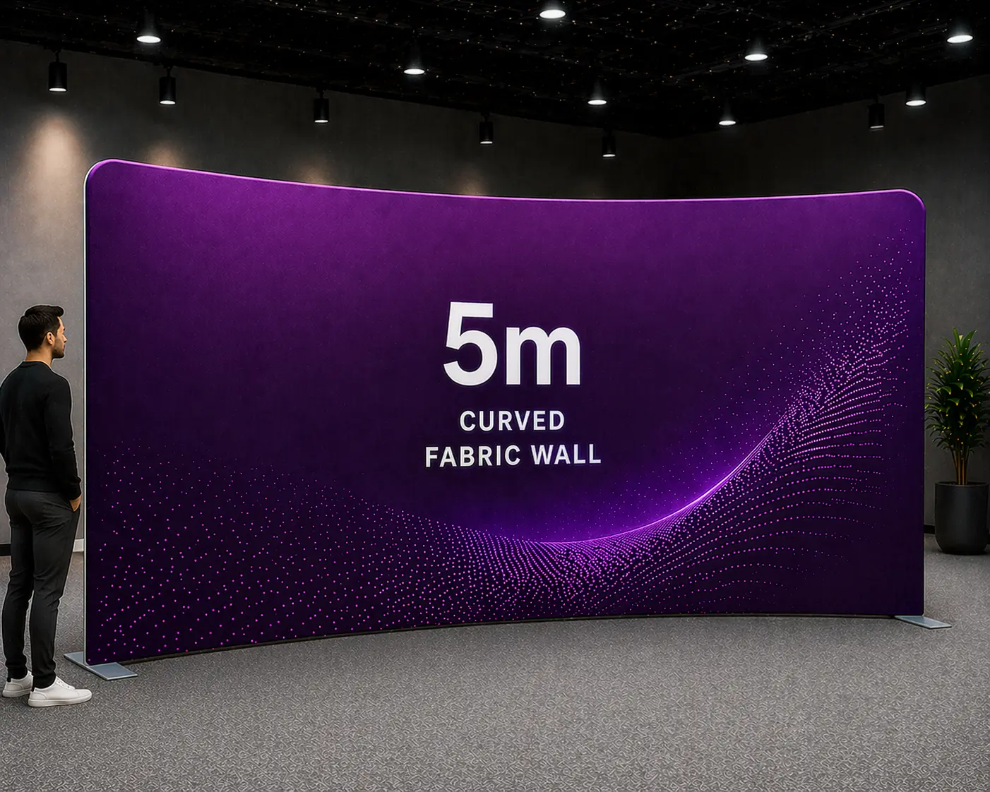 5000 curved fabric wall