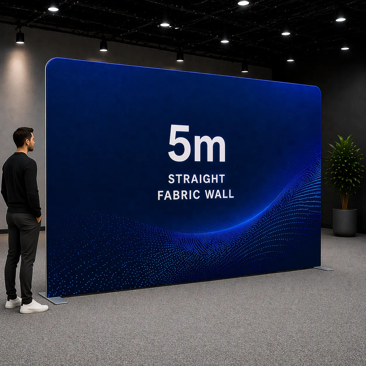 5000 straight fabric wall