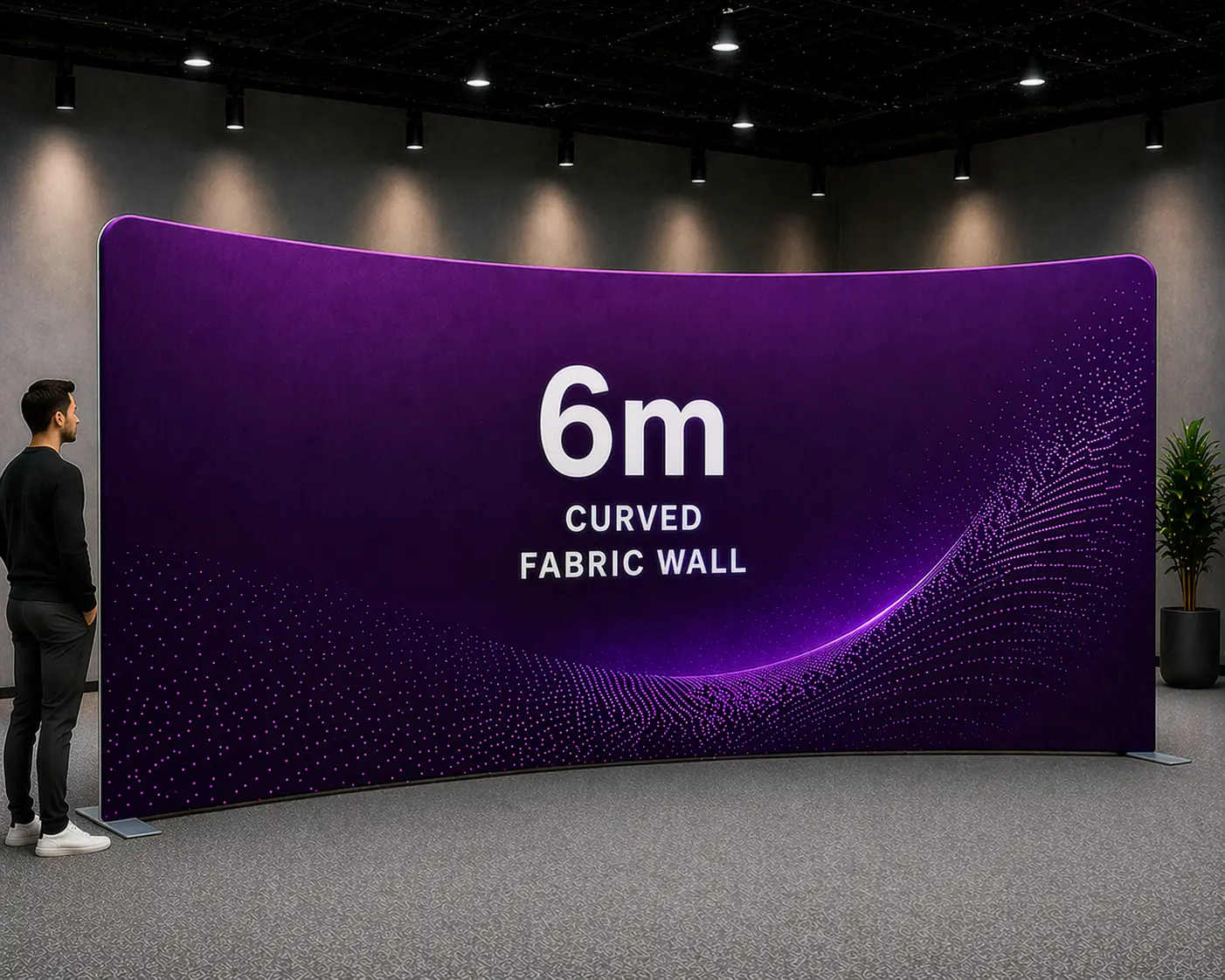 6000 curved fabric wall