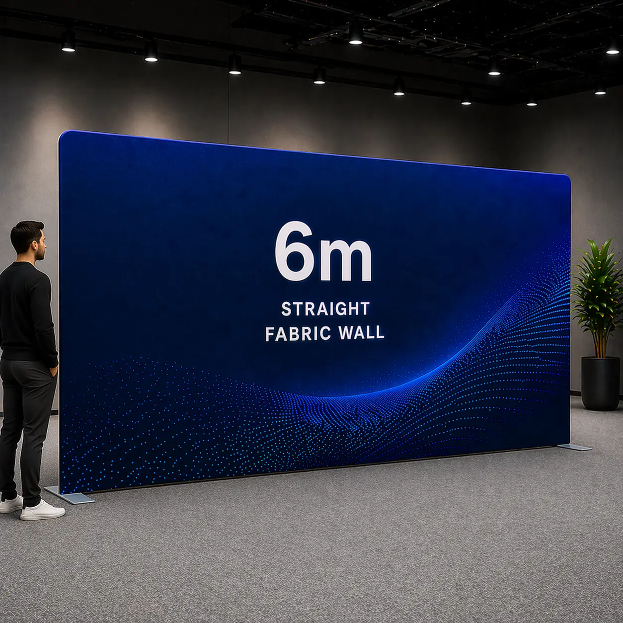 6000 straight fabric wall