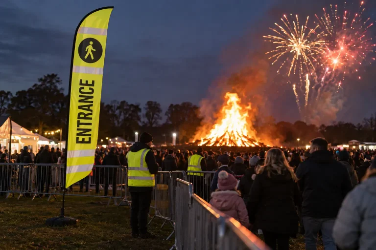 Bonfire Night Safety: Flags, Barriers and Banners 1