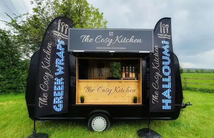 the cosy kitchen feather flags