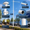 Forecourt Flag Pole Details 6m Forecourt Flag Pole with Upper Arm