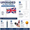 Pole 1 20ft Aluminium Sectional Flag Pole