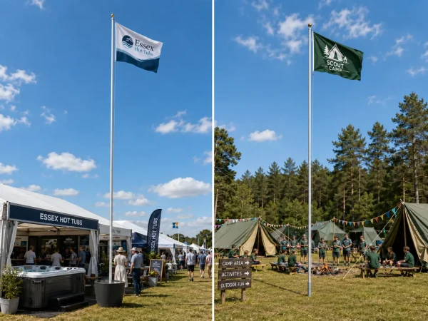 Pole 3 20ft Aluminium Sectional Flag Pole