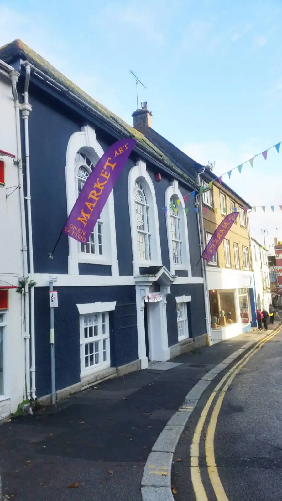 feather flag and sail flag wall mounted