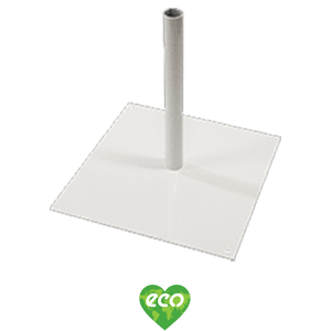 Eco Small flat metal white base