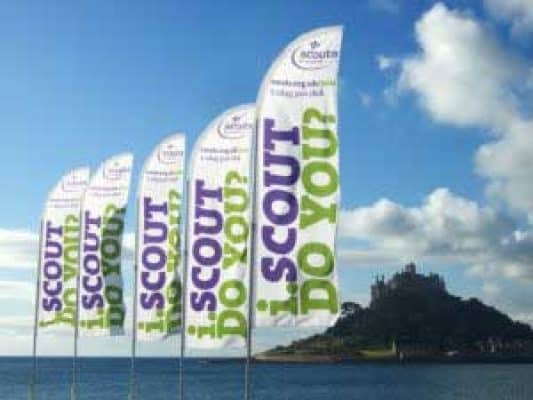 scout group feather flags