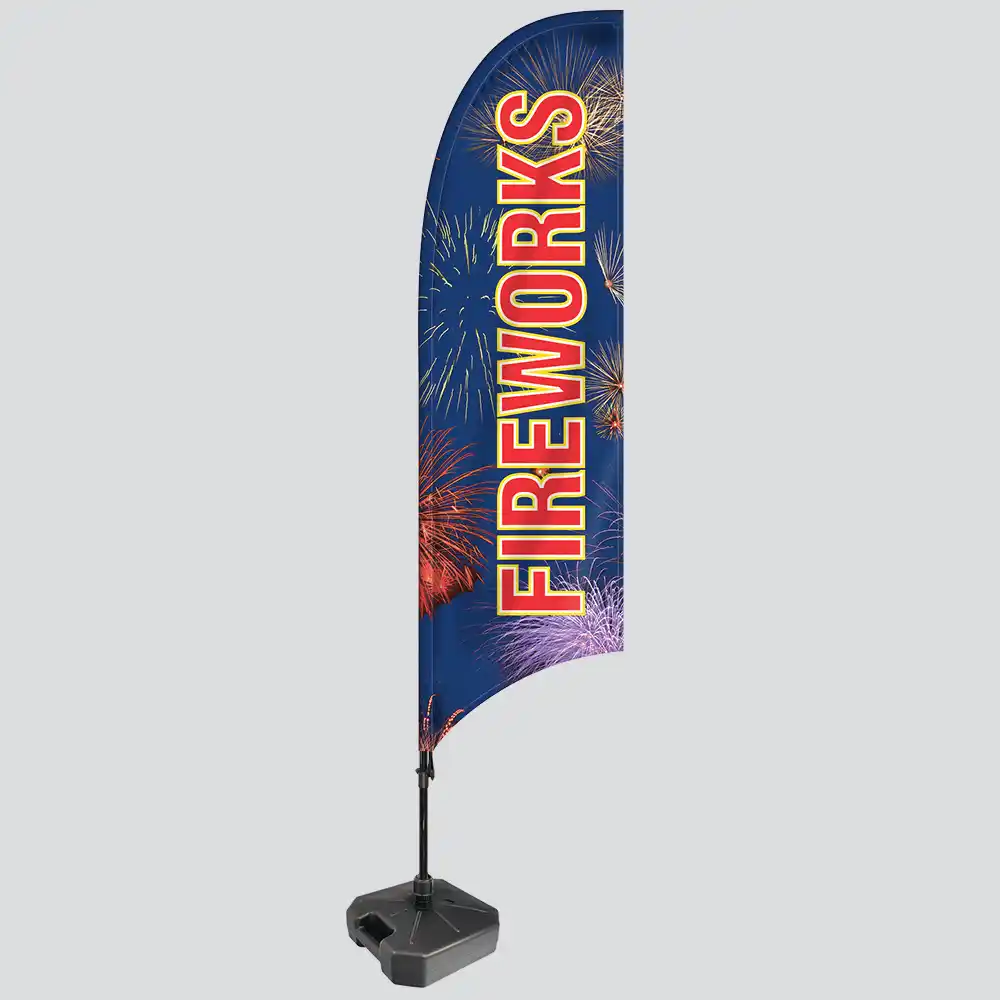 FIREWORKS Advertising Vinyl Banner – Customizable Sizes – Made In USA – 15, 18, 36, 48, 52 Inches