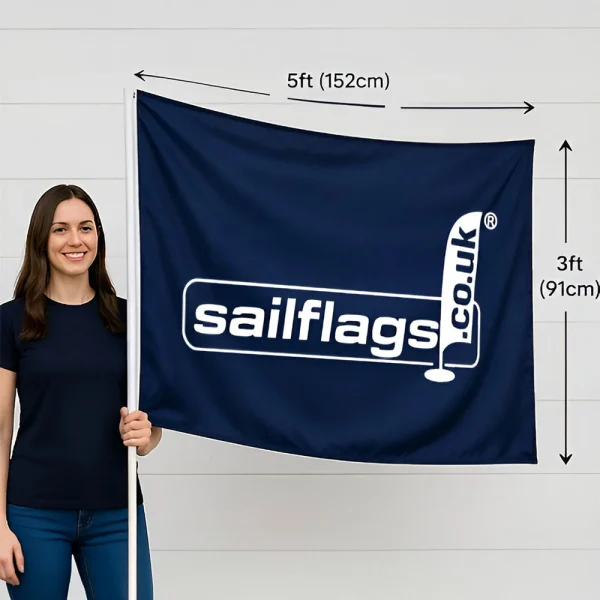 large hand waving flag