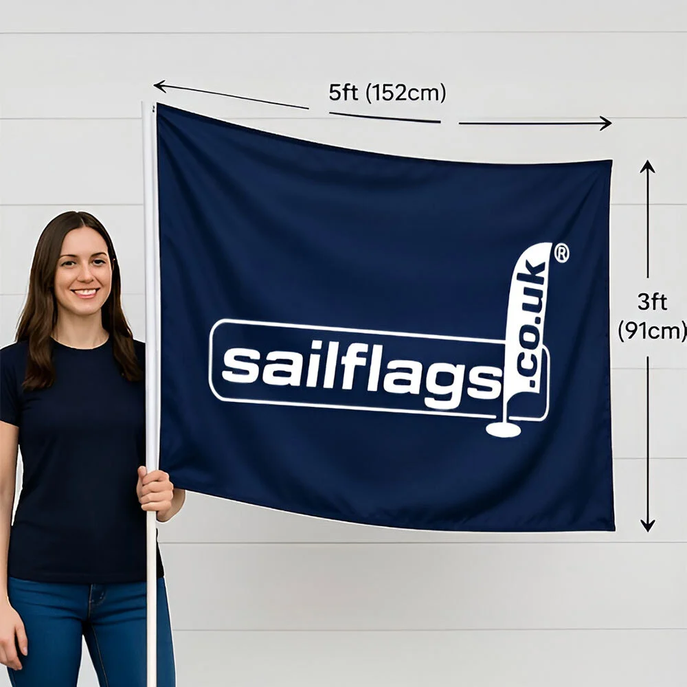large hand waving flag