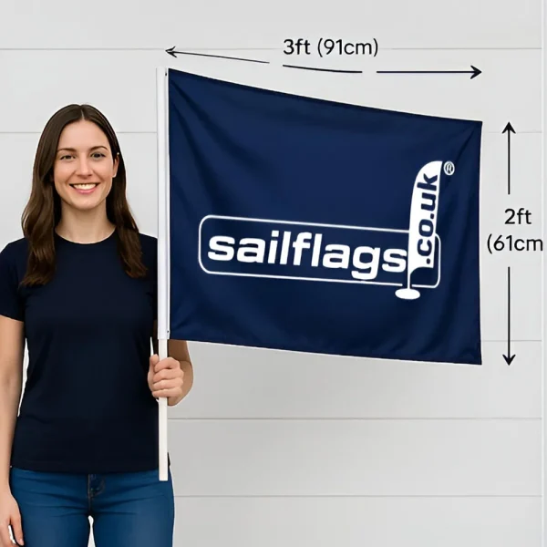 medium hand waving flag