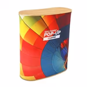 Small fabric pop up counter