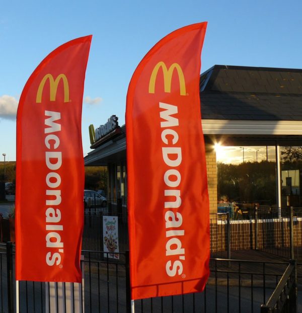 mcdonalds feather flags