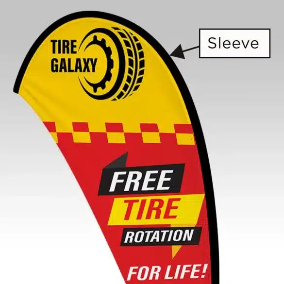 teardrop flag sleeve